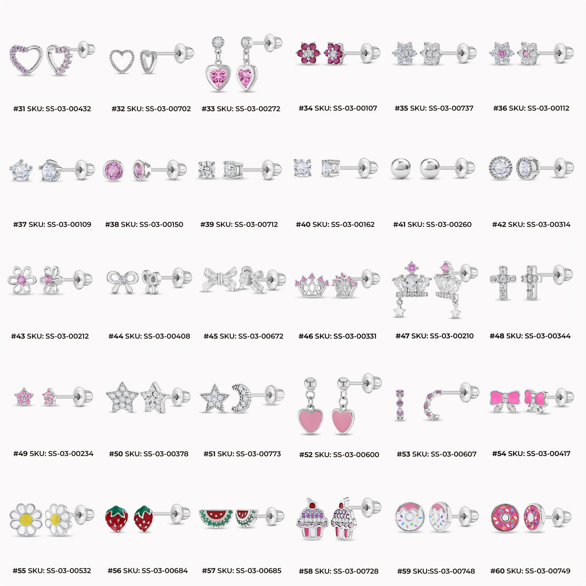 In Season Jewelry Best Selling 925 Sterling Silver Leather Display Bundle 121 Pieces