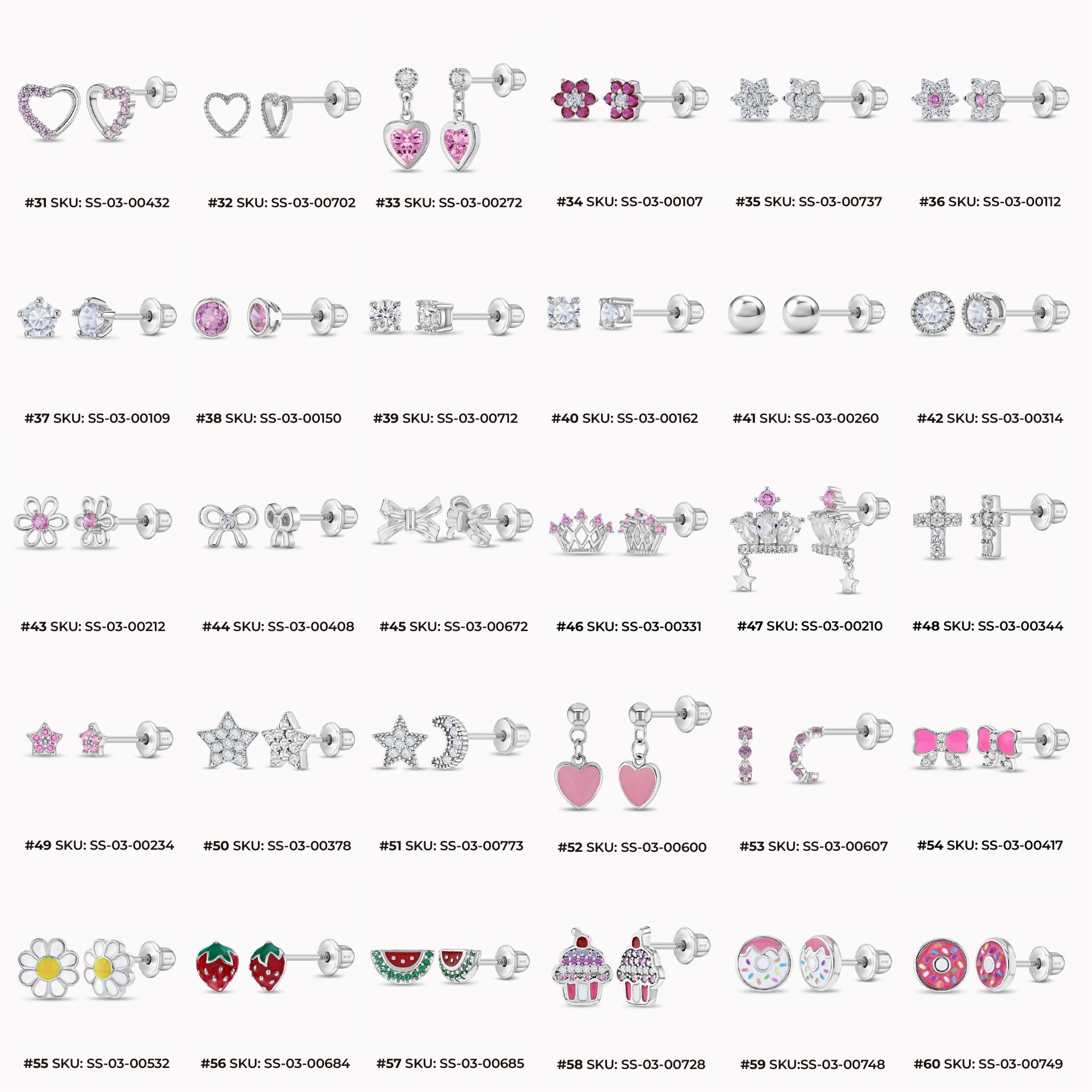 In Season Jewelry Best Selling 925 Sterling Silver Leather Display Bundle 121 Pieces