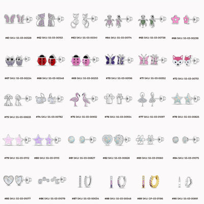 In Season Jewelry Best Selling 925 Sterling Silver Leather Display Bundle 121 Pieces