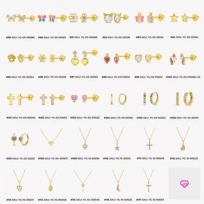 In Season Jewelry Best Selling Mixed 4-Sided Countertop Display Earrings Bundle 117 Pieces
