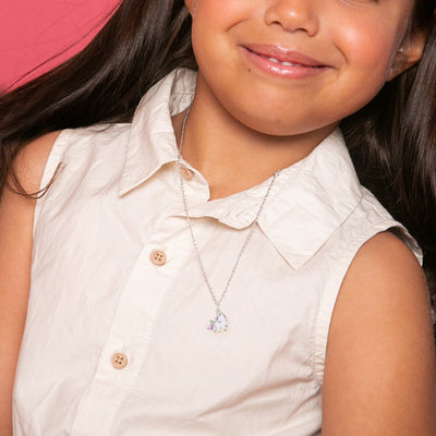 Fancy Galloping Unicorn Kids / Children's / Girls Jewelry Set - Sterling Silver