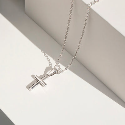 Classic Clear CZ Cross Kids / Children's / Girls Jewelry Set - Sterling Silver