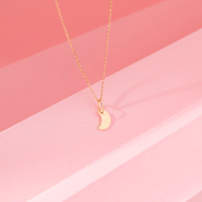 14k Gold Polished Moon Kids / Children's / Girls for Charm Bracelet