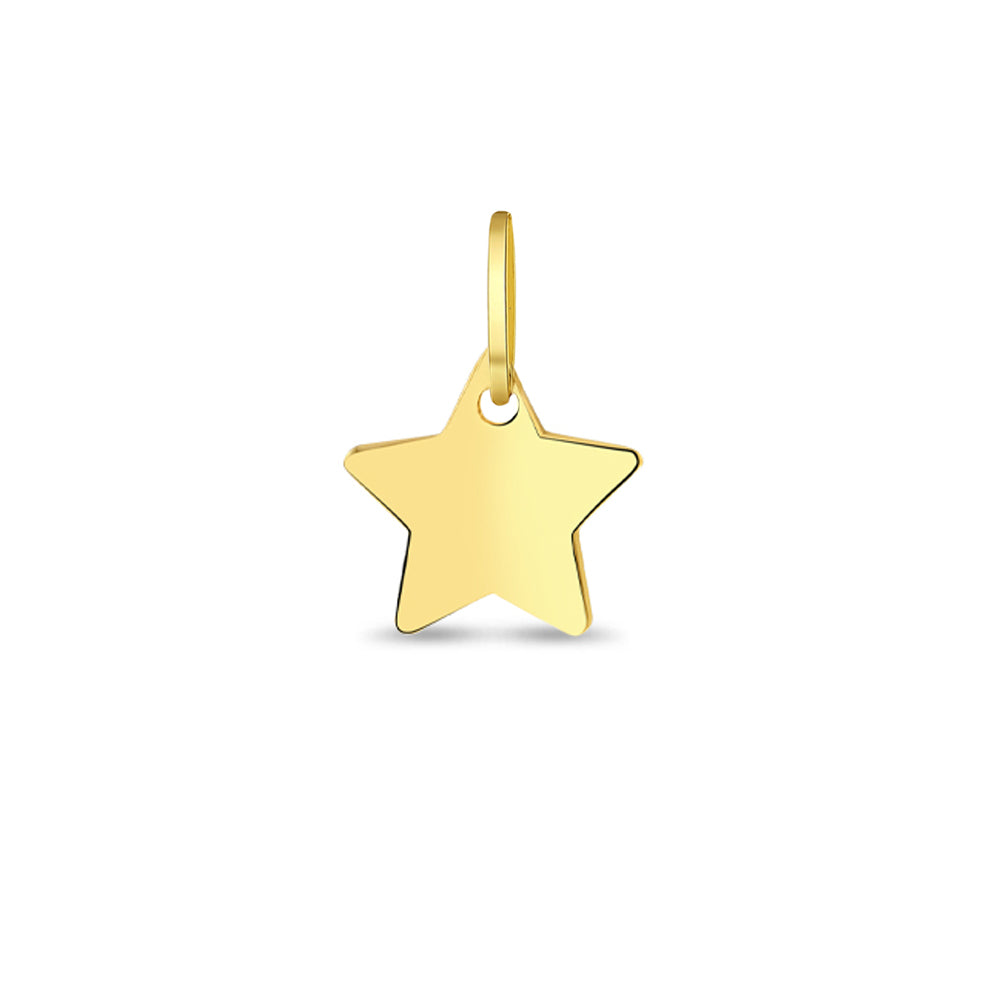 14k Gold Polished Star Kids / Children's / Girls for Charm Bracelet