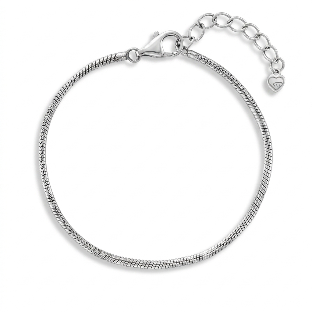 5-6" Thin Snake Baby / Toddler / Kids Bracelet Extension - Sterling Silver