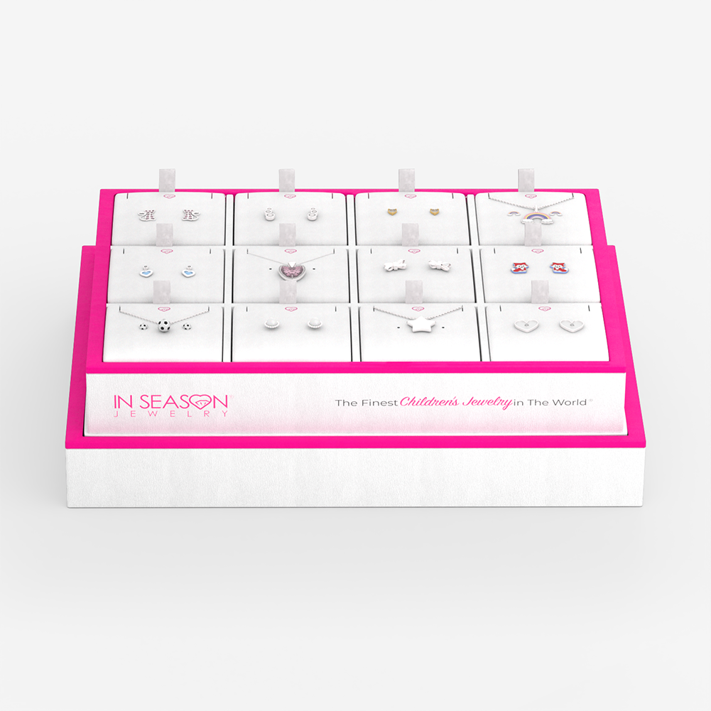 Leatherette Earrings and Necklace Jewelry Display