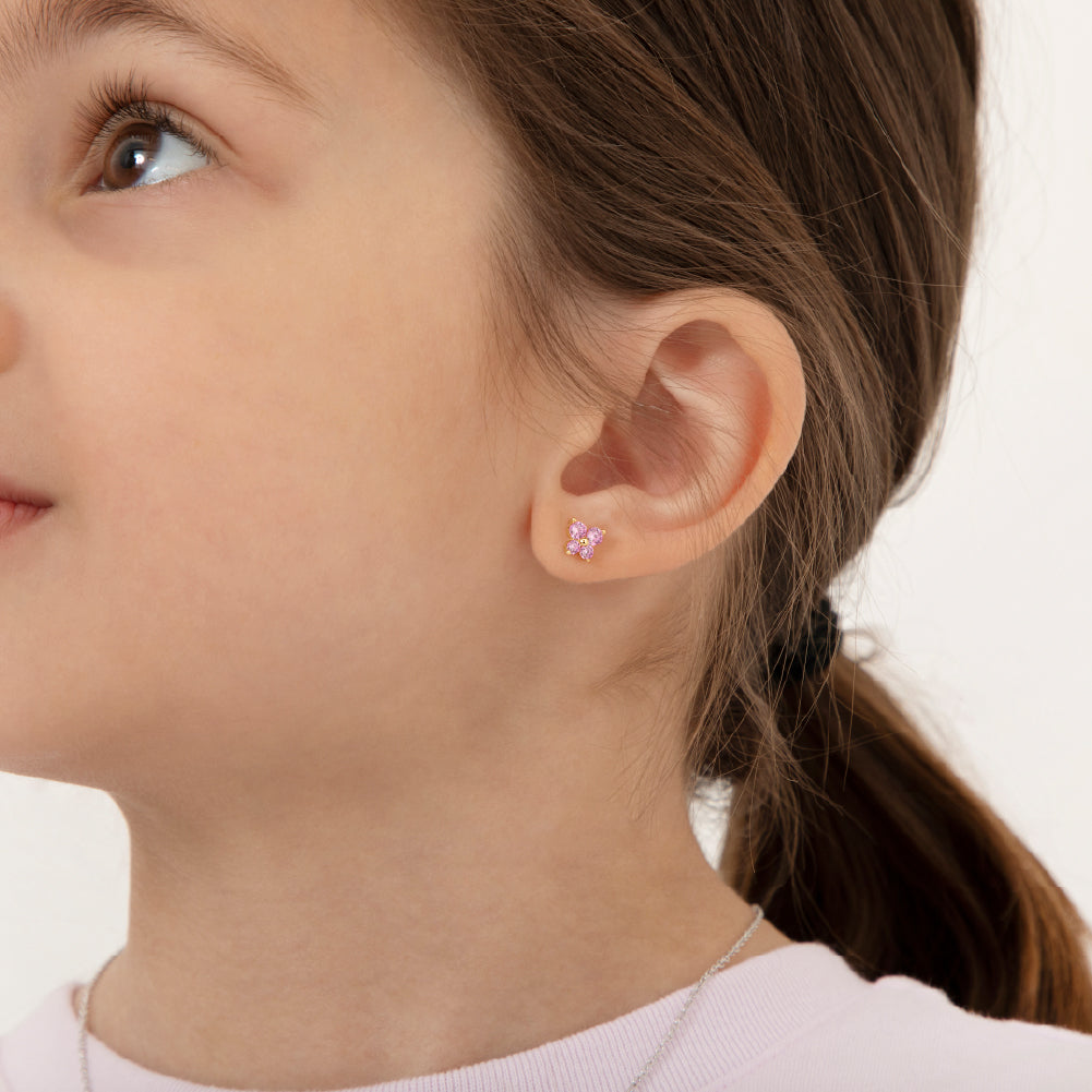 Teenie Tiny Butterfly Baby / Toddler / Kids Earrings Screw Back - 14k Gold over Sterling Silver