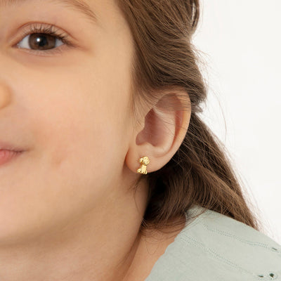 Puppy Dog Pal Kids / Children's / Girls Earrings Screw Back - 14k Gold over Sterling Silver