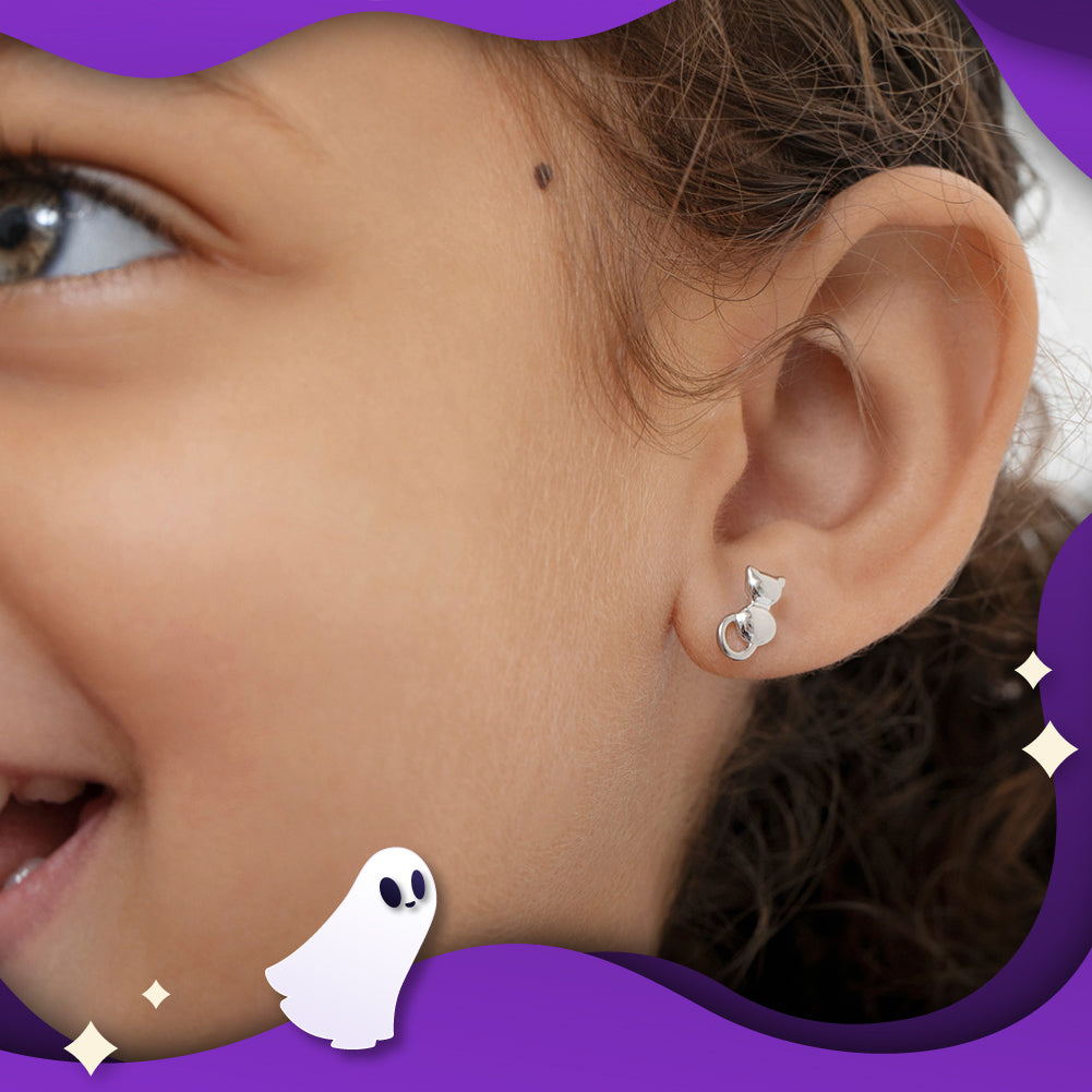 Purr-fectly Haunting Earrings - Sterling Silver