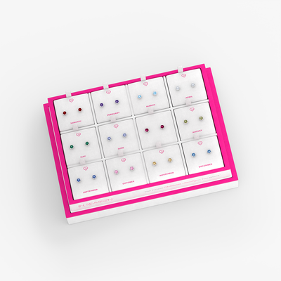 Leatherette Birthstone Earring Jewelry Display
