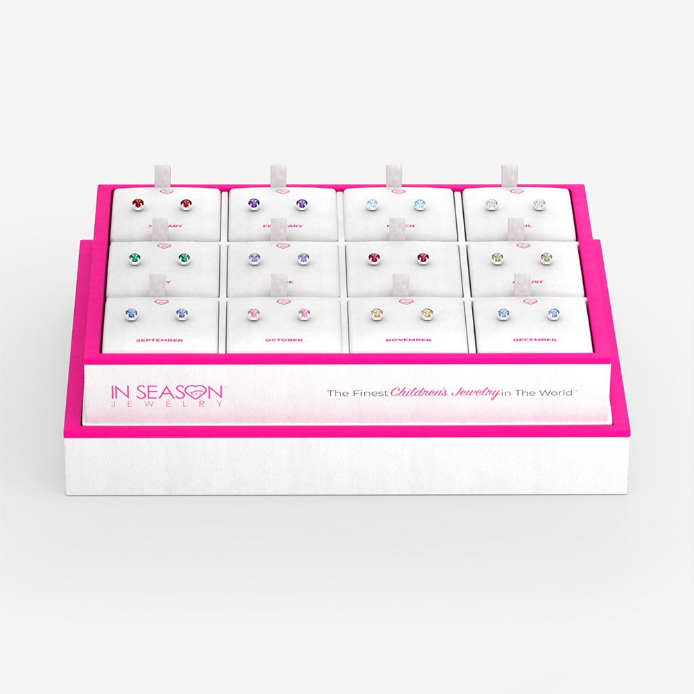Leatherette Birthstone Earring Jewelry Display