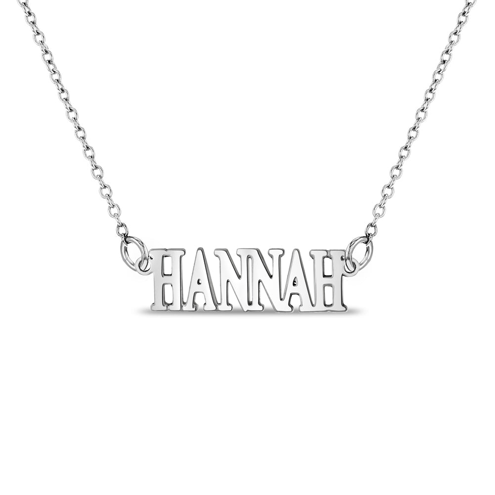 Zephyr Custom Name Kids / Children's Necklace - Sterling Silver