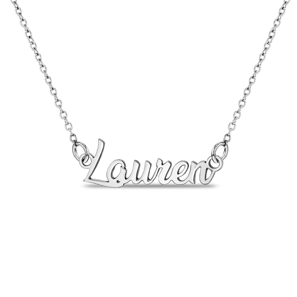 Bliss Custom Name Kids / Children's Necklace - Sterling Silver