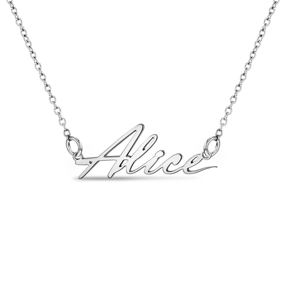 Wisk Custom Name Women's Necklace - Sterling Silver