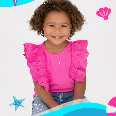 The Perfect Daisy Toddler/Kids Necklace Enamel - Sterling Silver