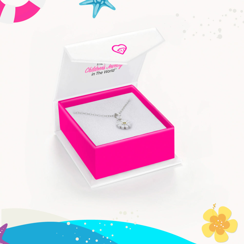 The Perfect Daisy Toddler/Kids Necklace Enamel - Sterling Silver