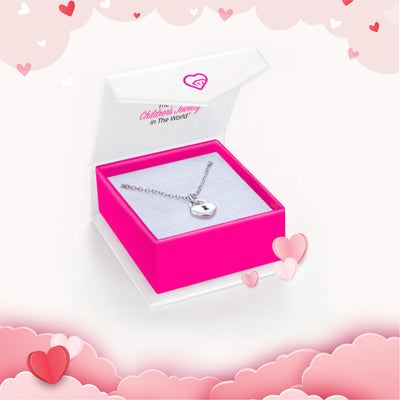Locked Heart Kids / Children's / Girls Pendant - Sterling Silver