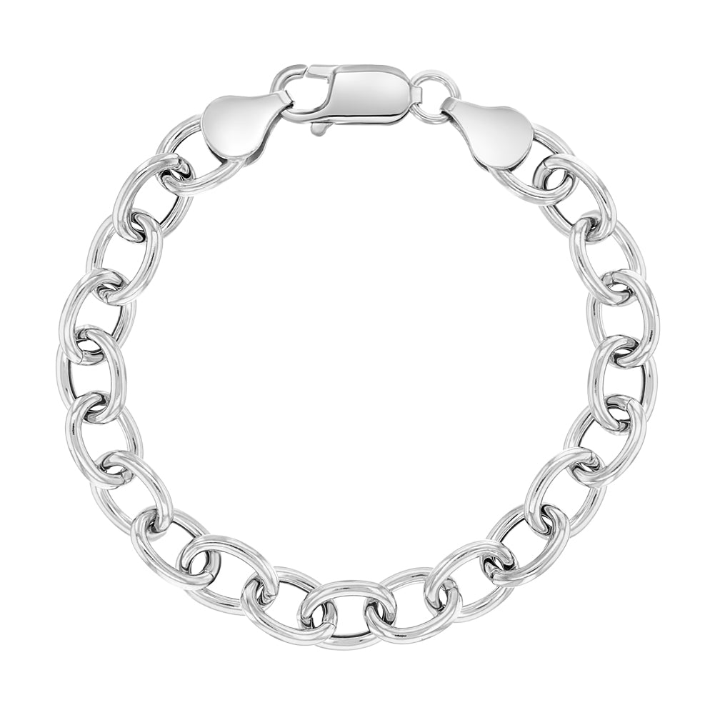 5-6" Traditional Link Chain for Charms Baby / Toddler / Kids Bracelet Girl or Boy - Sterling Silver