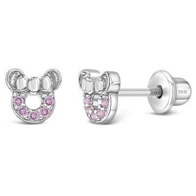 Petite Mouse Baby / Toddler / Kids Earrings Screw Back - Sterling Silver