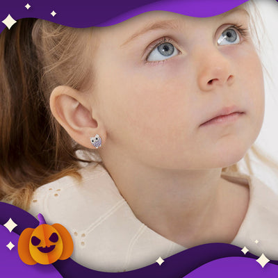 Hoot-Tastic Halloween Owl Earrings - Sterling Silver