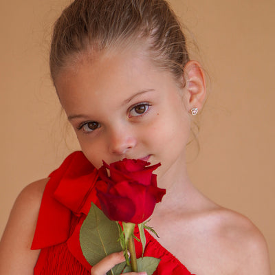 Miss Mouse Baby / Toddler / Kids Earrings Screw Back - Sterling Silver