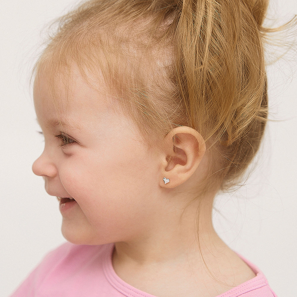Baby Girls' Tiny Springtime Flower Screw Back Sterling Silver Earrings - in Season Jewelry