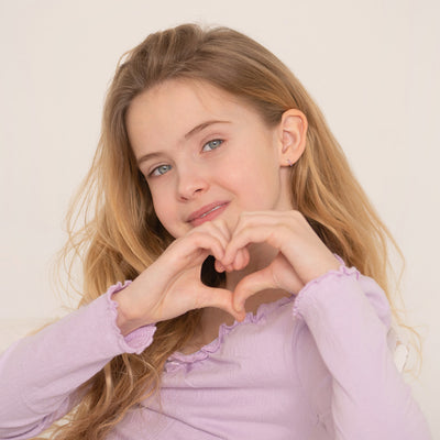 Tiny CZ Hugger Baby / Toddler / Kids Earrings Screw Back - Sterling Silver