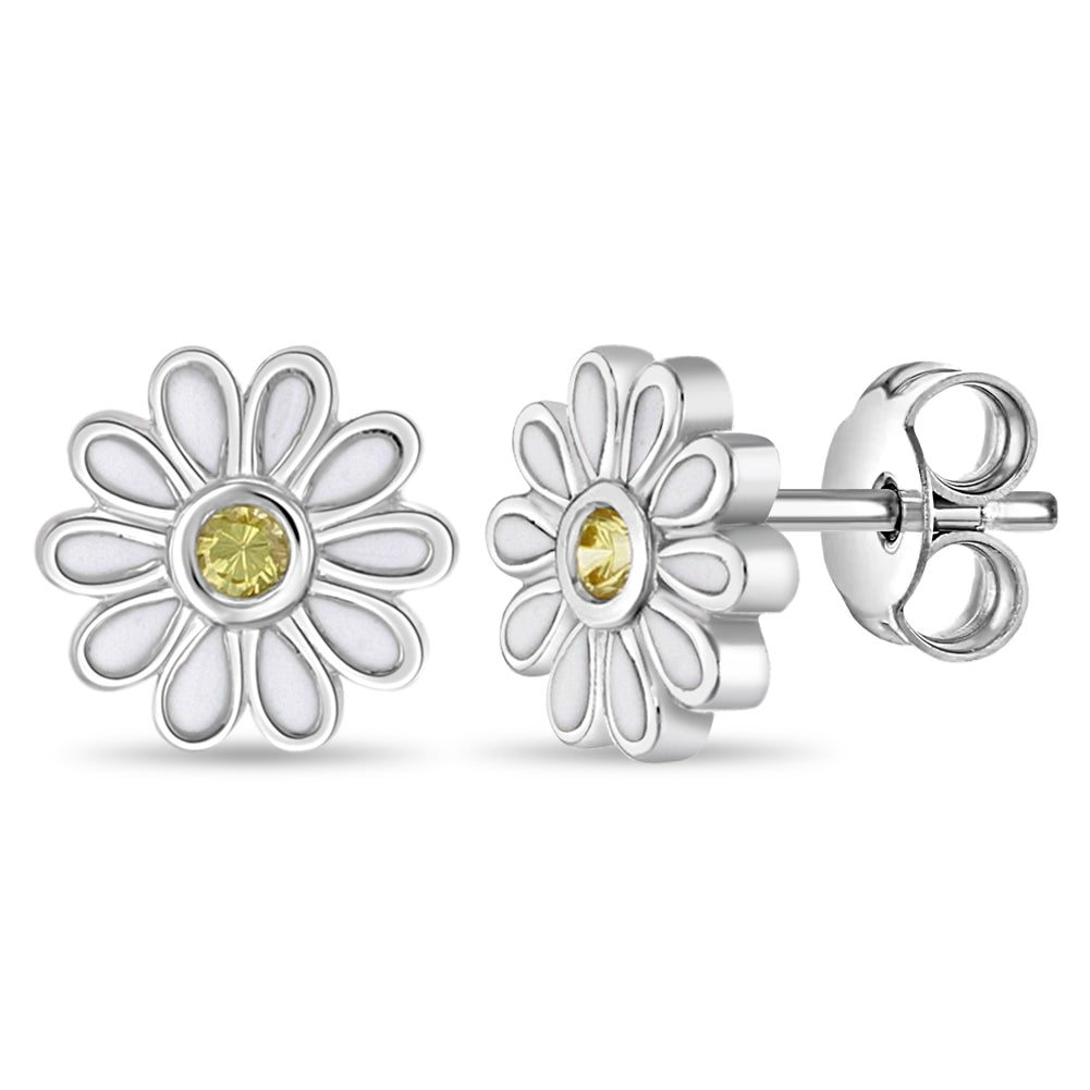 The Perfect Daisy Kids / Teen Earrings - Sterling Silver