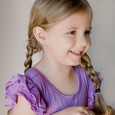 Sweet Tooth Candy Kids / Children's / Girls Earrings Screw Back Enamel - Sterling Silver