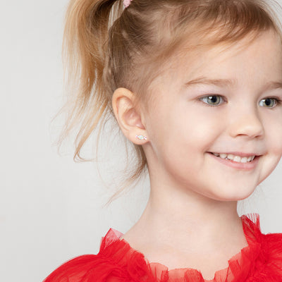 Sweet Tooth Candy Kids / Children's / Girls Earrings Screw Back Enamel - Sterling Silver