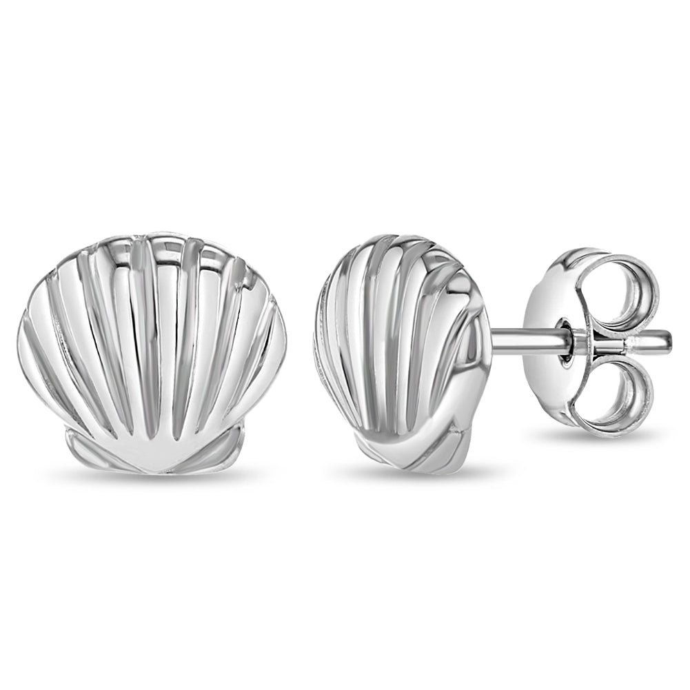 Mini Seashell Women's Earrings - Sterling Silver