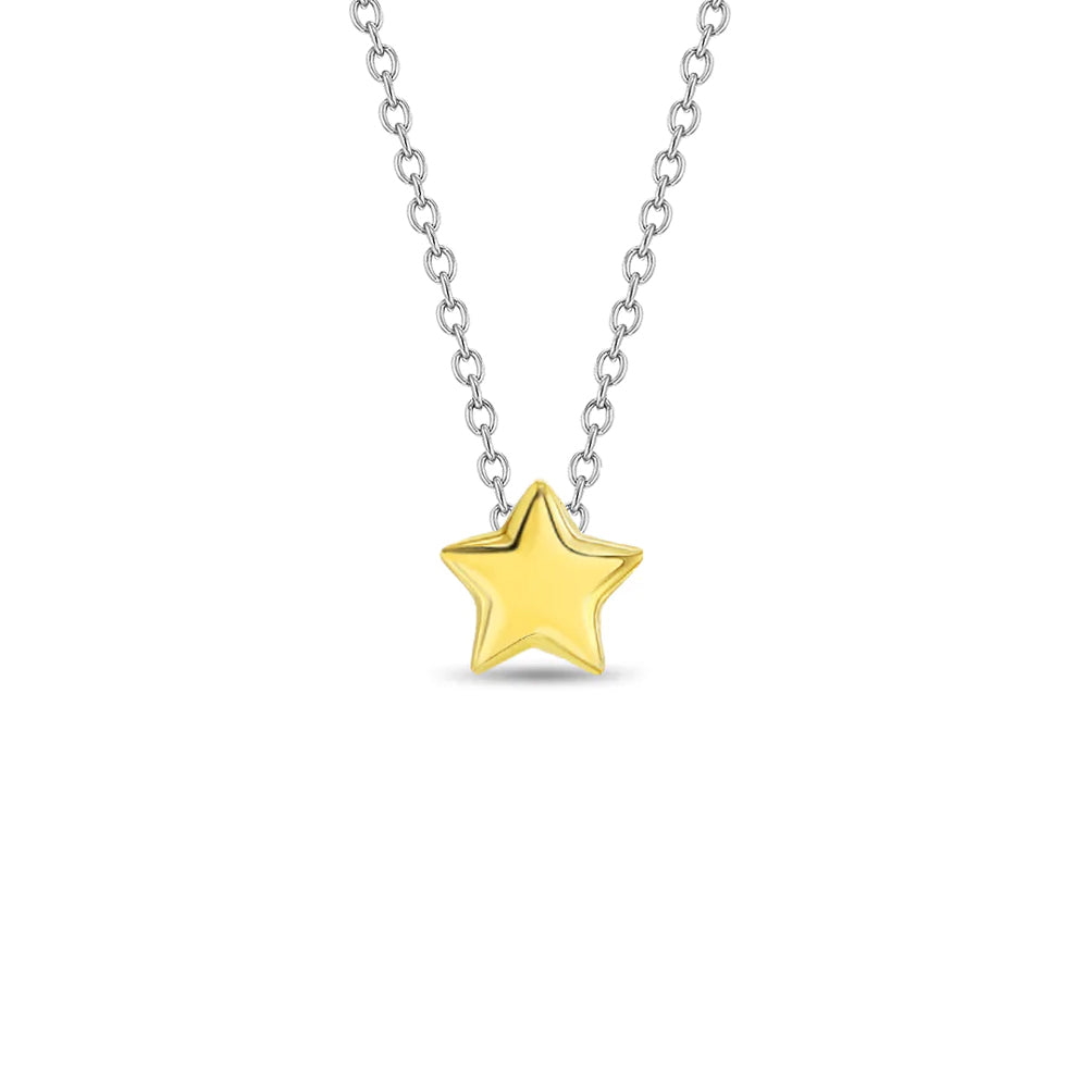 Tiny Star Gold Plated Women's Necklace - Sterling Silver