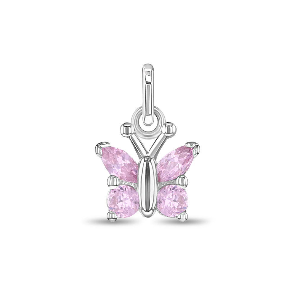 Pink CZ Butterfly