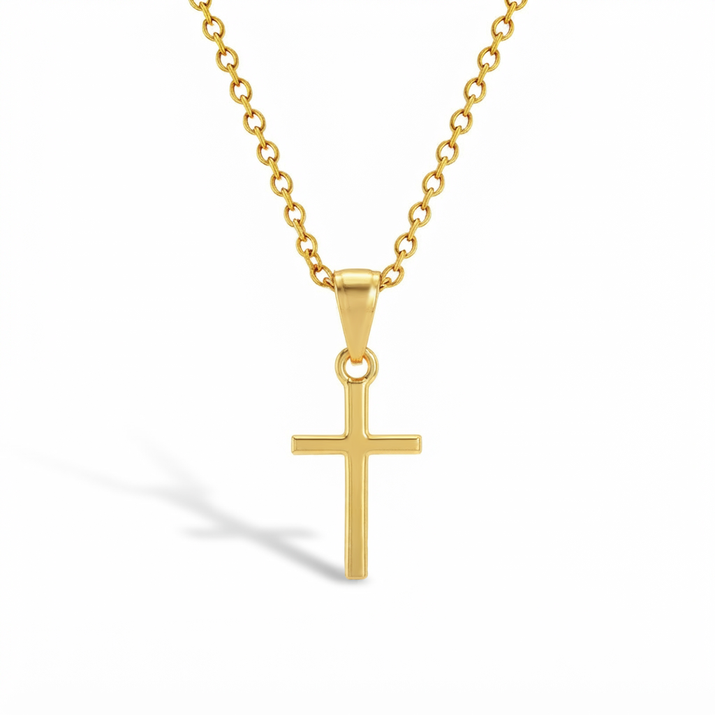Tiny Cross Toddler / Kids / Boys Pendant/Necklace - Sterling Silver