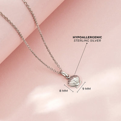 Mini Seashell Women's Pendant/Necklace - Sterling Silver