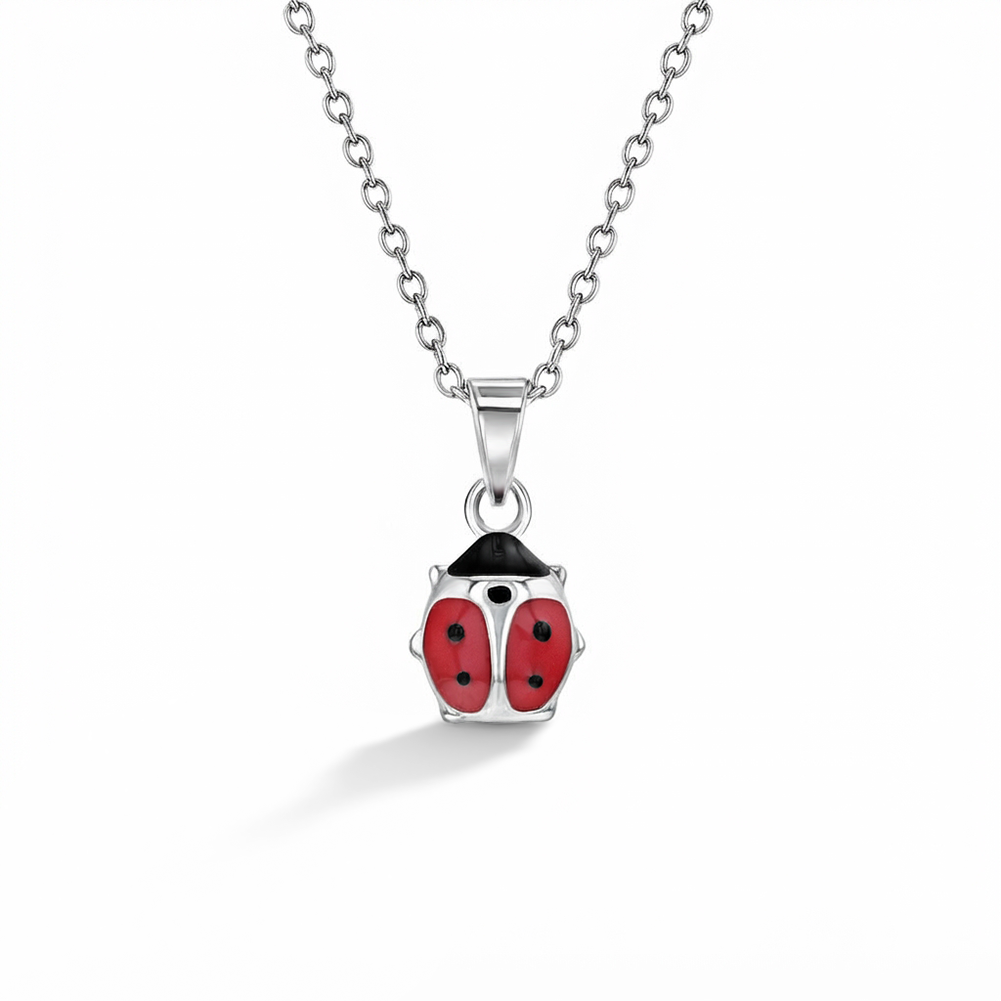 My Lady Bug Kids / Children's / Girls Pendant/Necklace Enamel - Sterling Silver