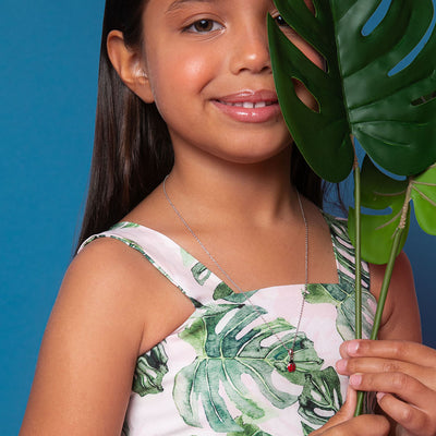 My Lady Bug Kids / Children's / Girls Pendant/Necklace Enamel - Sterling Silver