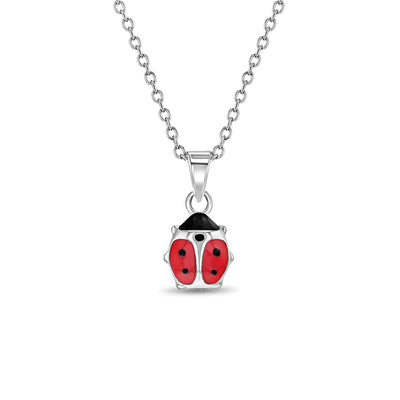 My Lady Bug Kids / Children's / Girls Pendant/Necklace Enamel - Sterling Silver