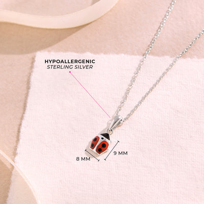 My Lady Bug Kids / Children's / Girls Pendant/Necklace Enamel - Sterling Silver