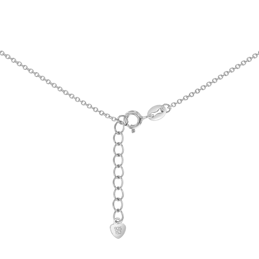 Small Monogram Circle Toddler/Kids/Girls Necklace - Sterling Silver