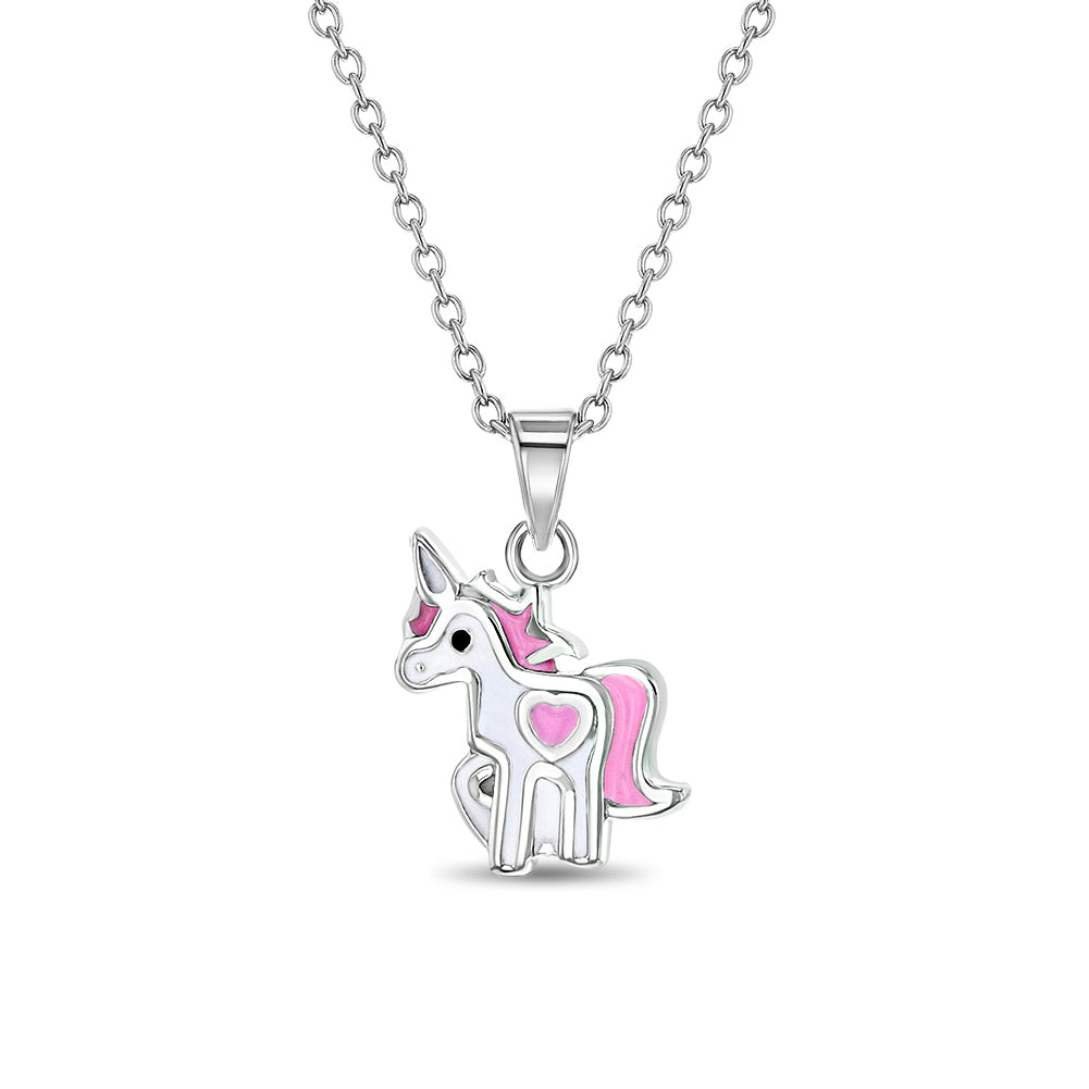 Unicorn Love Toddler/Kids/Girls Necklace - Sterling Silver