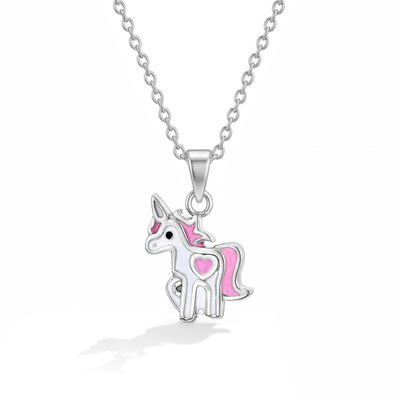 Unicorn Love Toddler/Kids/Girls Necklace - Sterling Silver