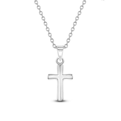 Classic Clear CZ Cross Kids / Children's / Girls Jewelry Set - Sterling Silver