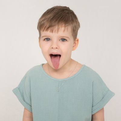 Cross Kids / Boy's / Boys Pendant/Necklace - Sterling Silver