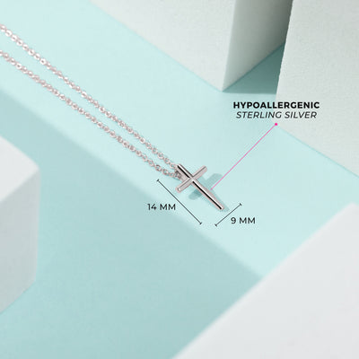 Cross Kids / Boy's / Boys Pendant/Necklace - Sterling Silver