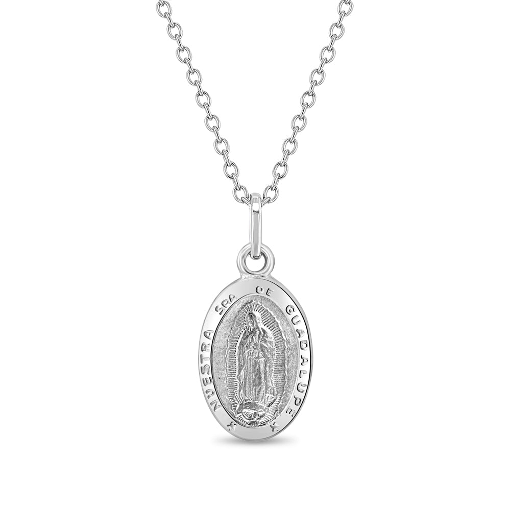 Our Lady of Guadalupe Toddler/Kids Necklace Religious - Sterling Silver