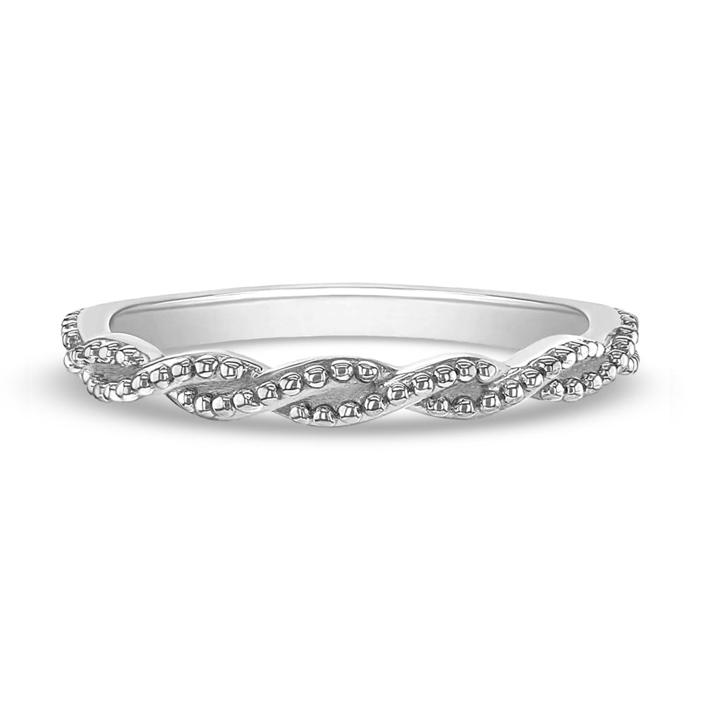 Twisted Band Women's Ring - Sterling Silver