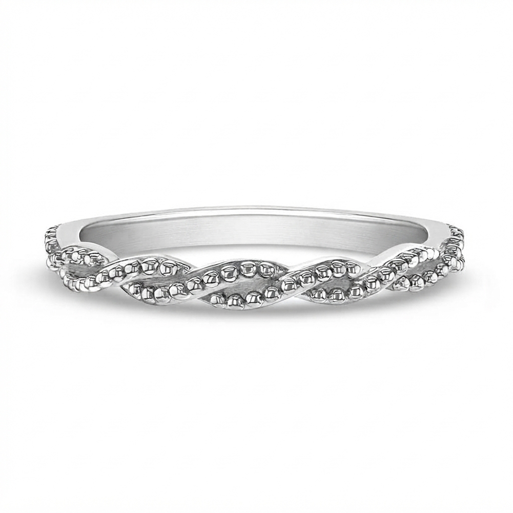 Twisted Band Women's Ring - Sterling Silver