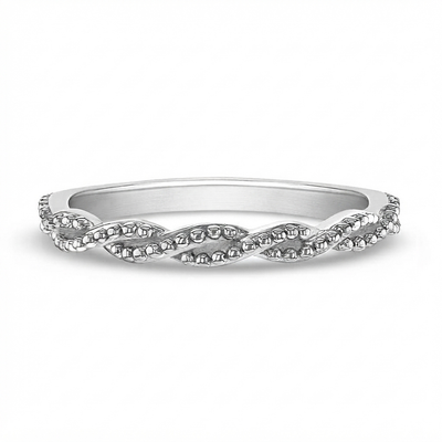 Twisted Band Women's Ring - Sterling Silver