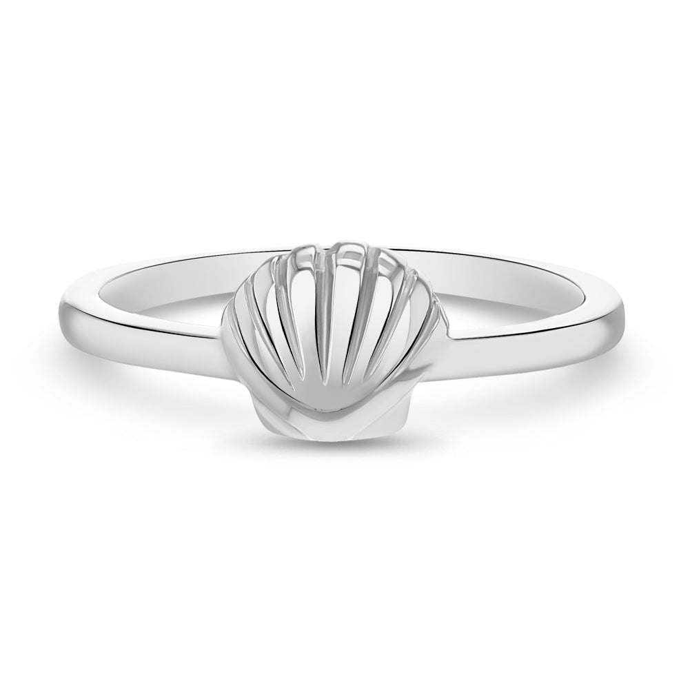 Polished Seashell Size 4-7 Children's / Teen Ring - Sterling Silver